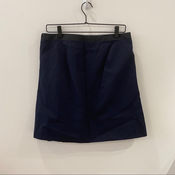 J. Crew navy skirt with black ribbon trim - Picture 4 of 5